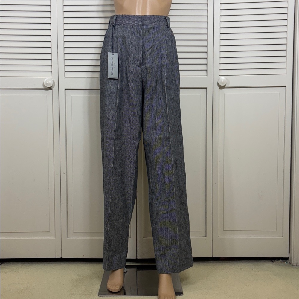 NWT Officine Generale Women's Linen & Cotton Trousers Size 2